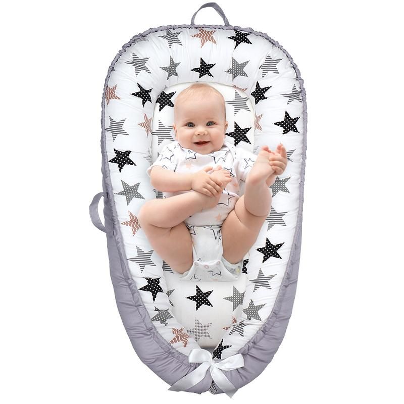 Portable Baby Lounger Breathable Cotton Newborn Nest