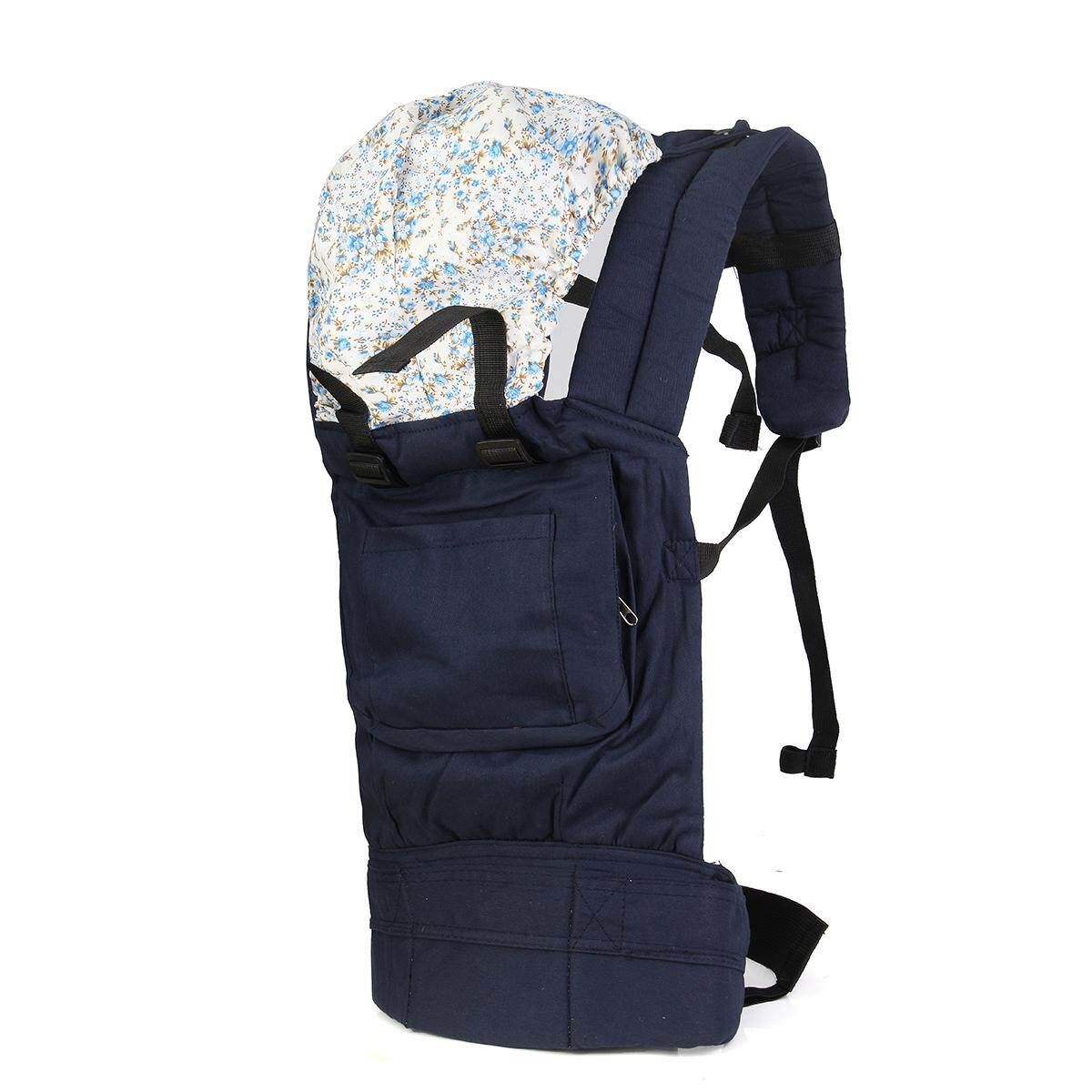 Breathable Infant Baby Adjustable Wrap Sling Newborn Backpack Bag Carrier Rider Blue (blue)