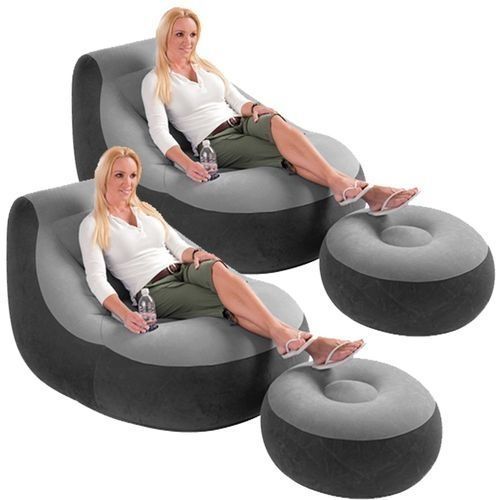 Inflatable Lounge Chair And Foot Rest  With Pump