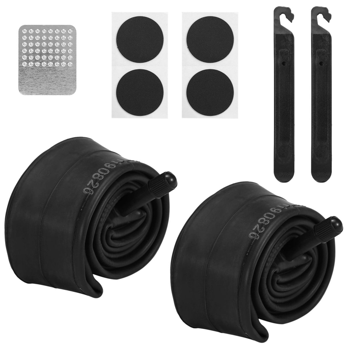 2pcs Bike Tube With Tyre Repair Tool Kits Pry Bar Glue- Free