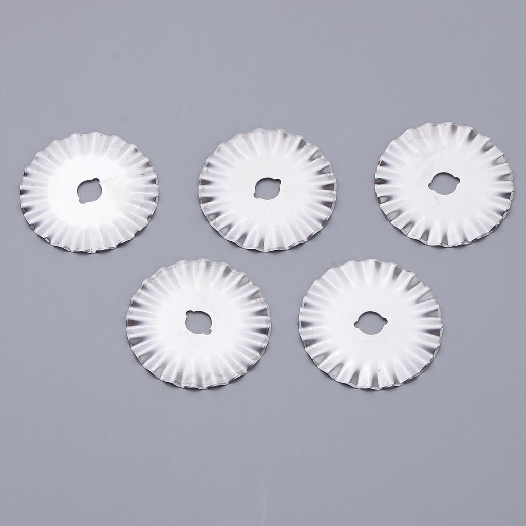5pcs 45mm Pinking  Rotary  For Cuts Fabric Sewing Leather Paper