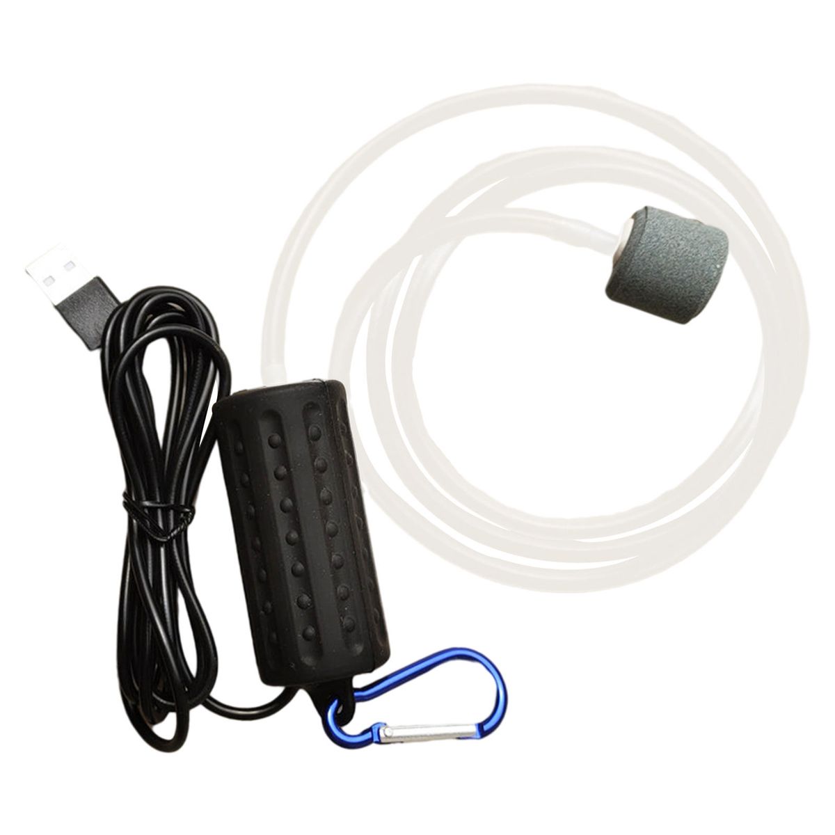 1Pc Aquarium Fish Tank Air Pump Portable USB Mini Oxygen Air Black