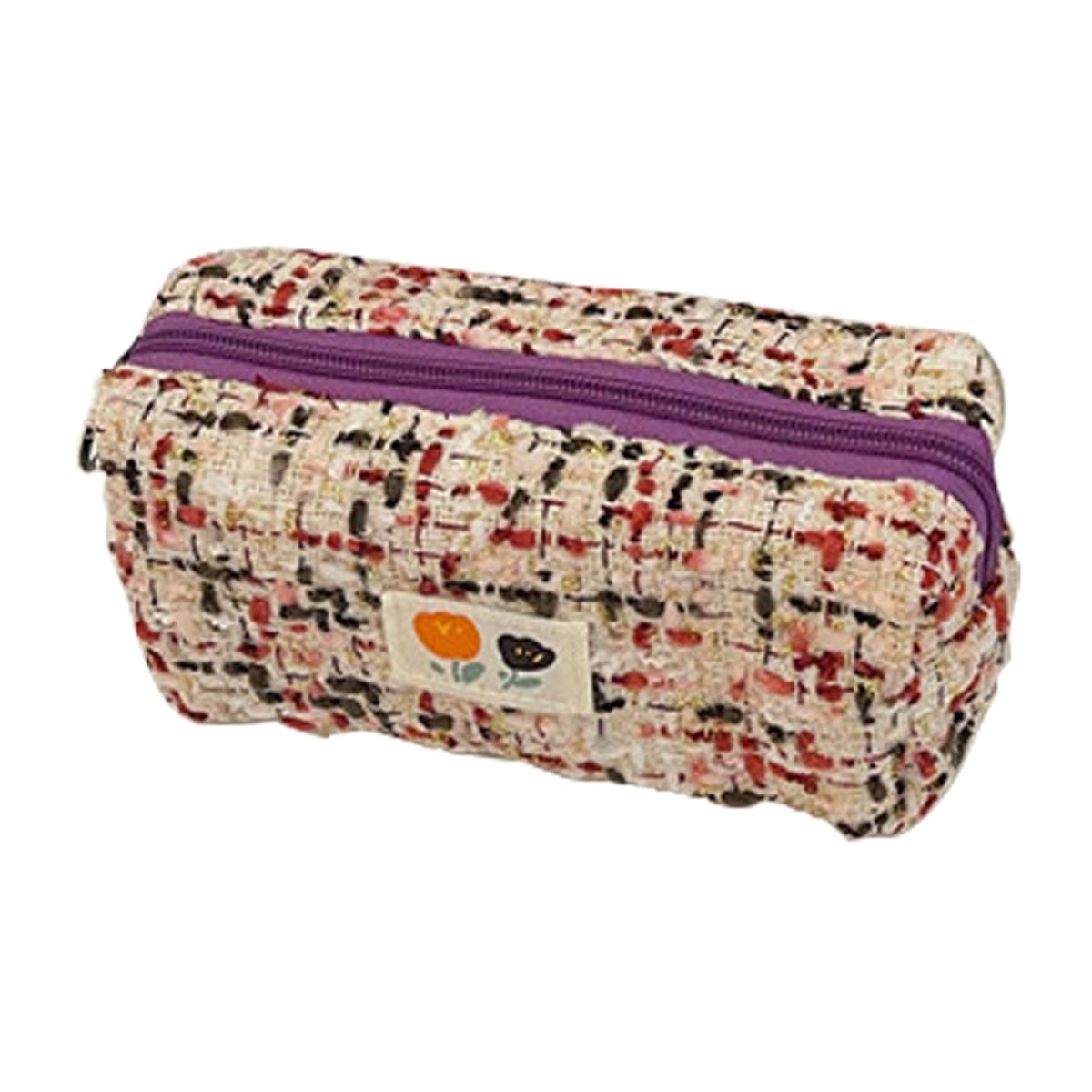 Stationery Pouch Space Saving Pencil Case Purple