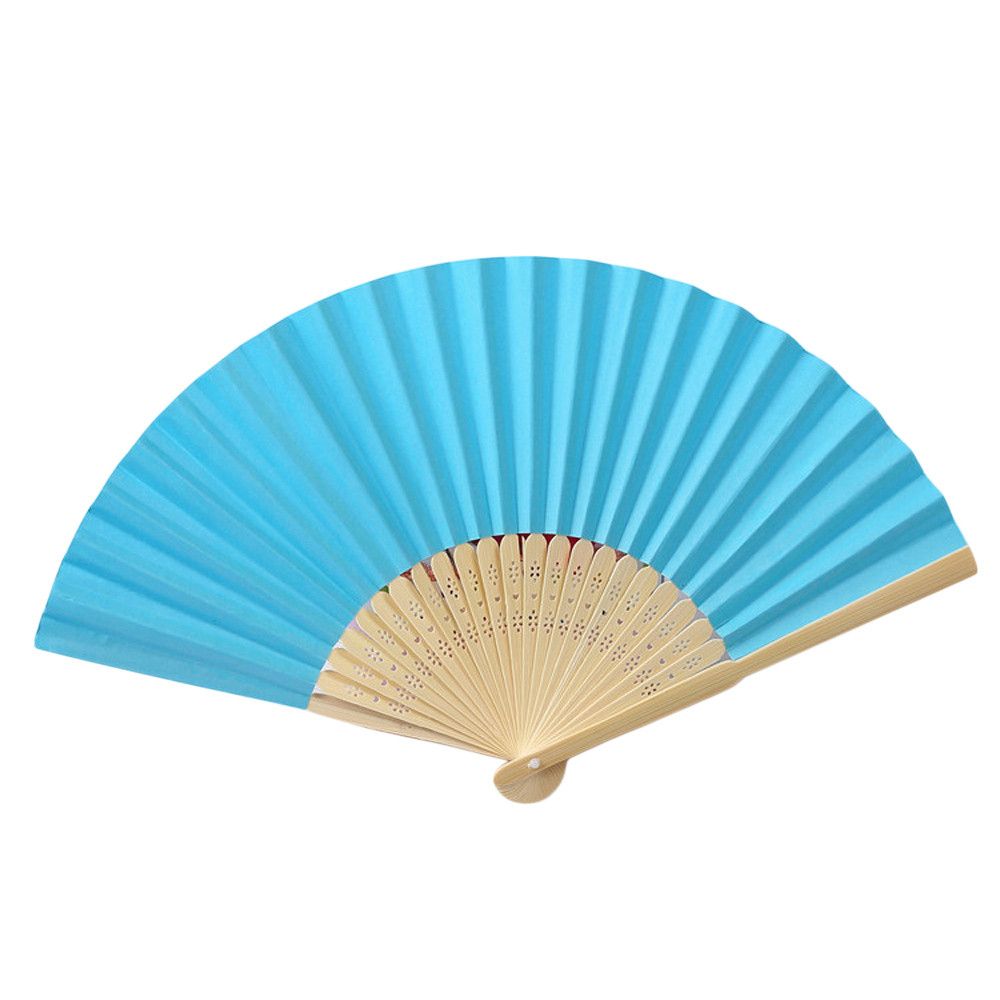 Dance Folding Inch New Fan Folding Folding Multicolor Lace 7 Hand Party Pattern Fan #10 Wedding Silk Paper Solid Held Color