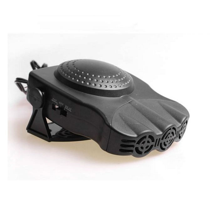 Universal 12V 1 W  Ar Vehi Le  Ooling Fan Hot Warm Heater Demister Defroster-black