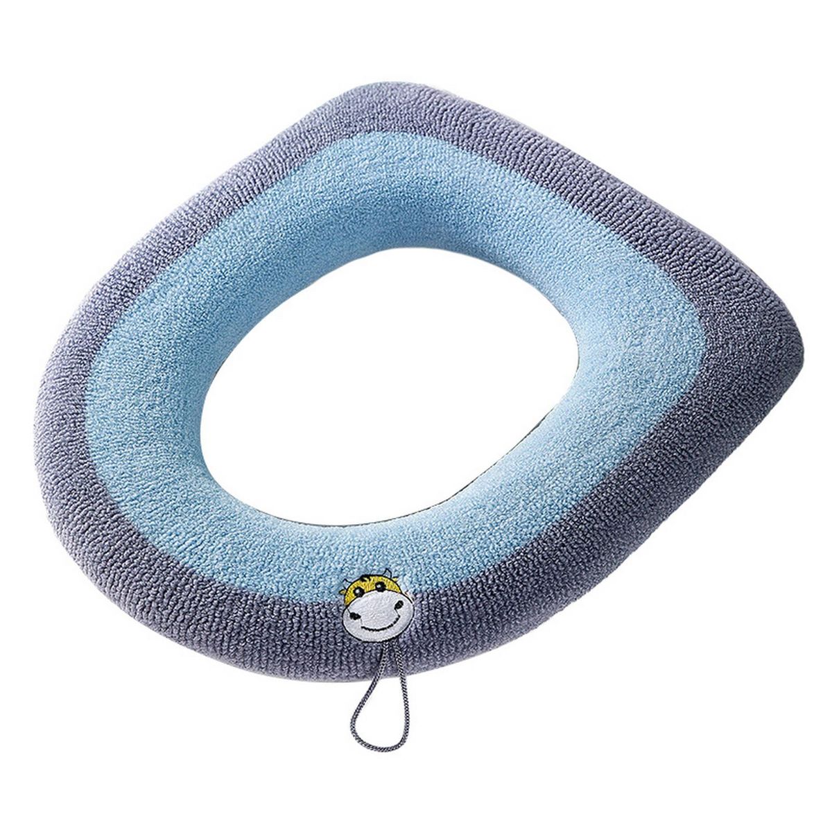 Toilet Seat Cover Dorm Hotel WC Room Closestool Pad Blue