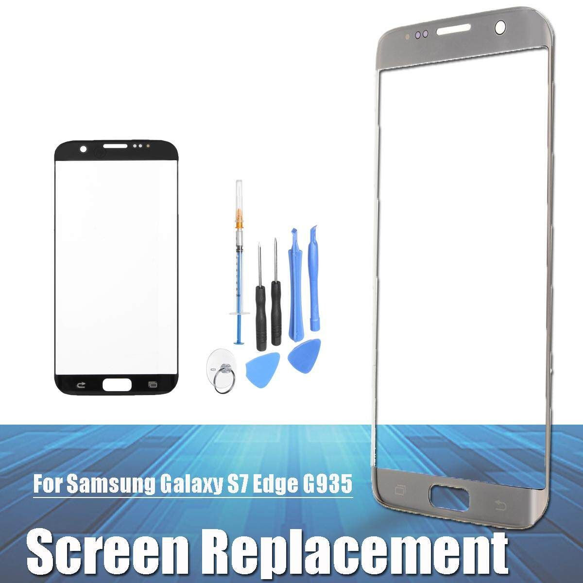 G935 -Gold- Front Glass Lens Screen Replacement Kit For Samsung Galaxy S7 Edge