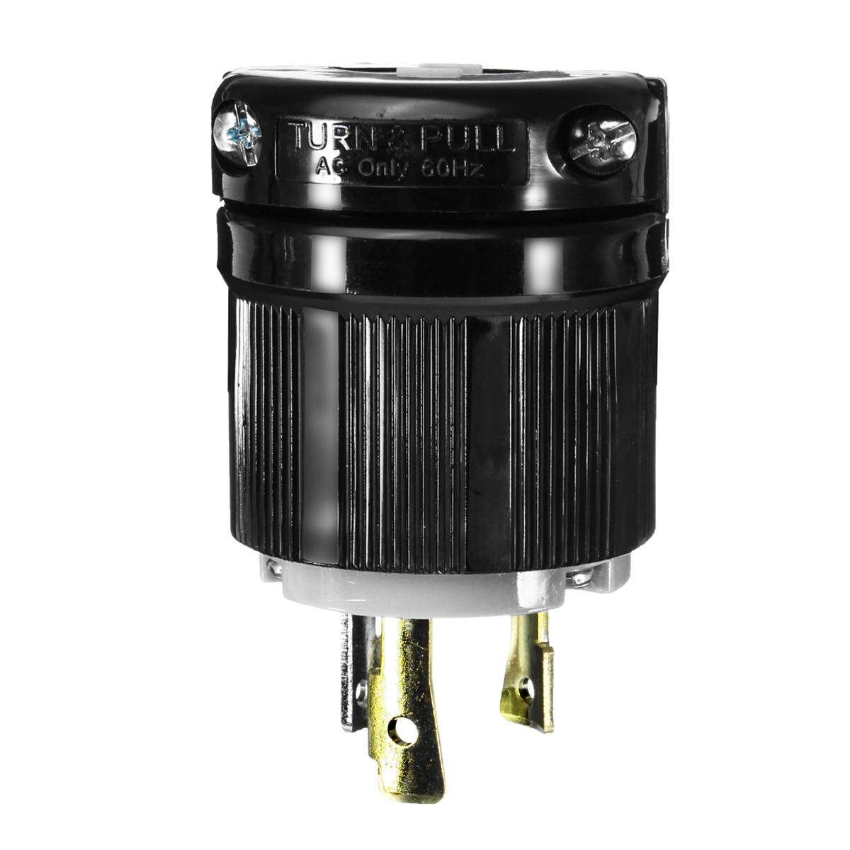 NEMA L5-30P Locking Plug Rated For 125V 30A 2-Pole 3-Wire Grounding