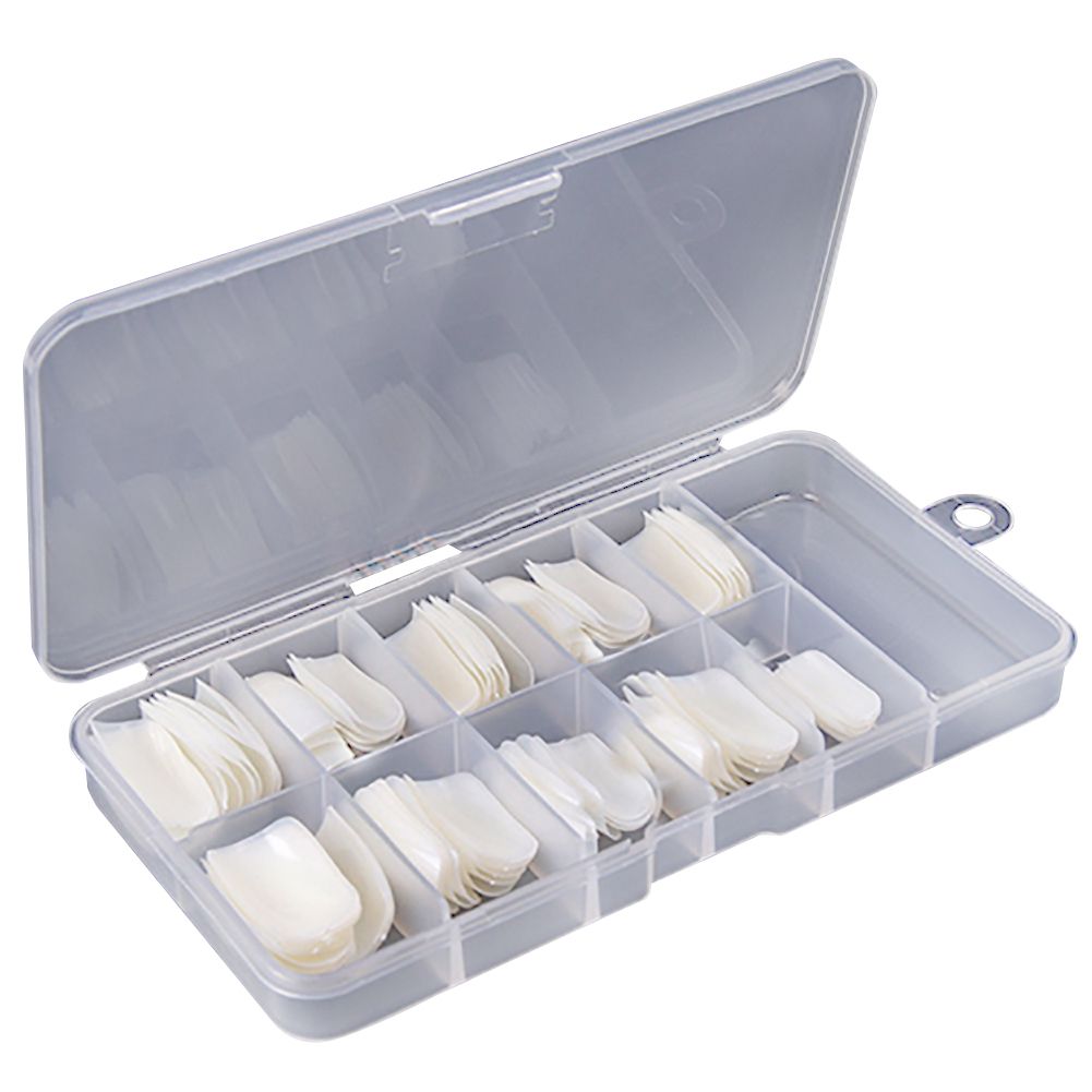100Pcs French Full Cover Acrylic False Fake Nail Art Tips-