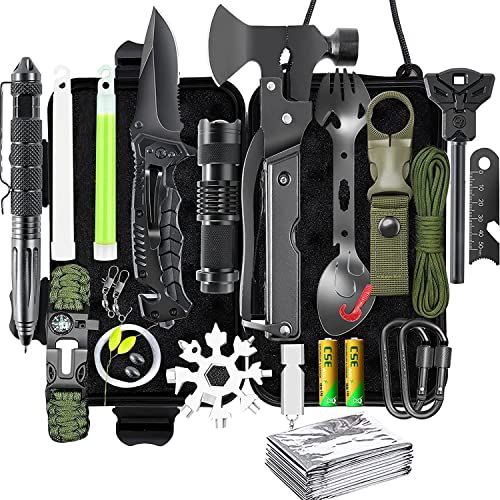 Gifts For Men Dad Husband Survival Kits 21 In 1 Survival Gea