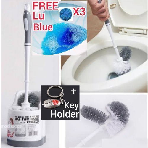 2 Way Double Sided Wash Toilet Bowl Brush Water