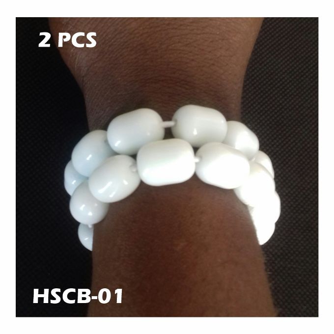 Unisex Jade Beaded Bracelet Party Fashion Jewelry - 2 PCS