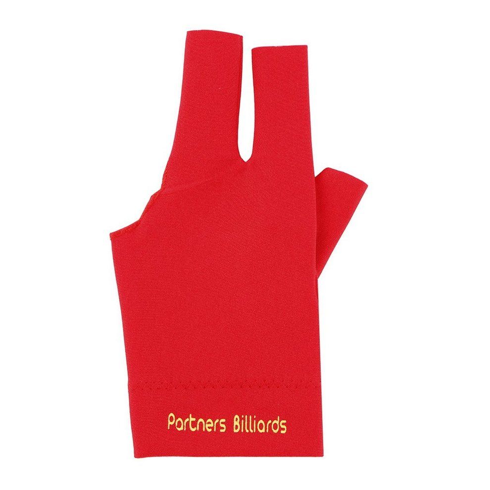 Spandex Snooker Billiard Cue Glove Pool Left Hand Open Three Finger Accessory-red
