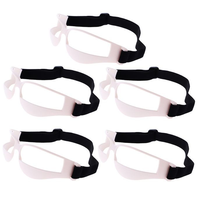 5Pcs Sports Basketball Dribble Dribbling Specs Eye Glasses White