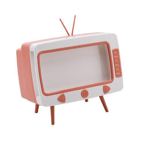 Tv Tissue Box Mobile Phone Stand Desktop Tissue Napkin Container Holder Rack Napkin Case Organizer Home Car Decor Toys Boxes