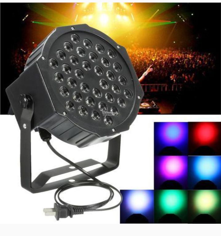 Led STAGE PAR LIGHT FLAT 6 COLORS 36×3 FULL COLOR
