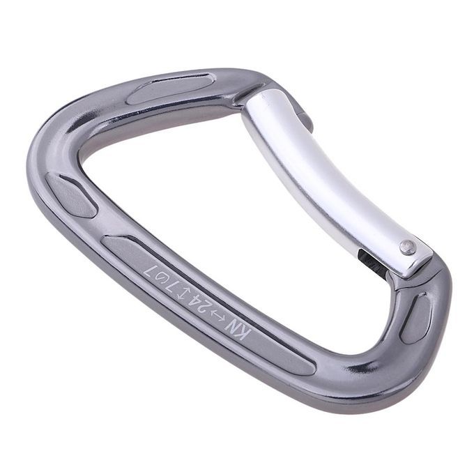 Aluminum D Shaped Keylock Carabiner For Rappelling, Mountaineering,