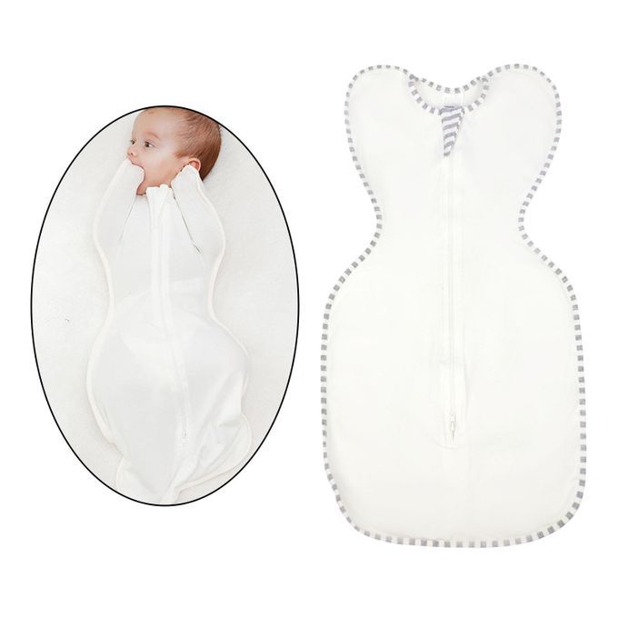 Baby Sleeping Sack Sleep Bag Swaddle Wearable White L