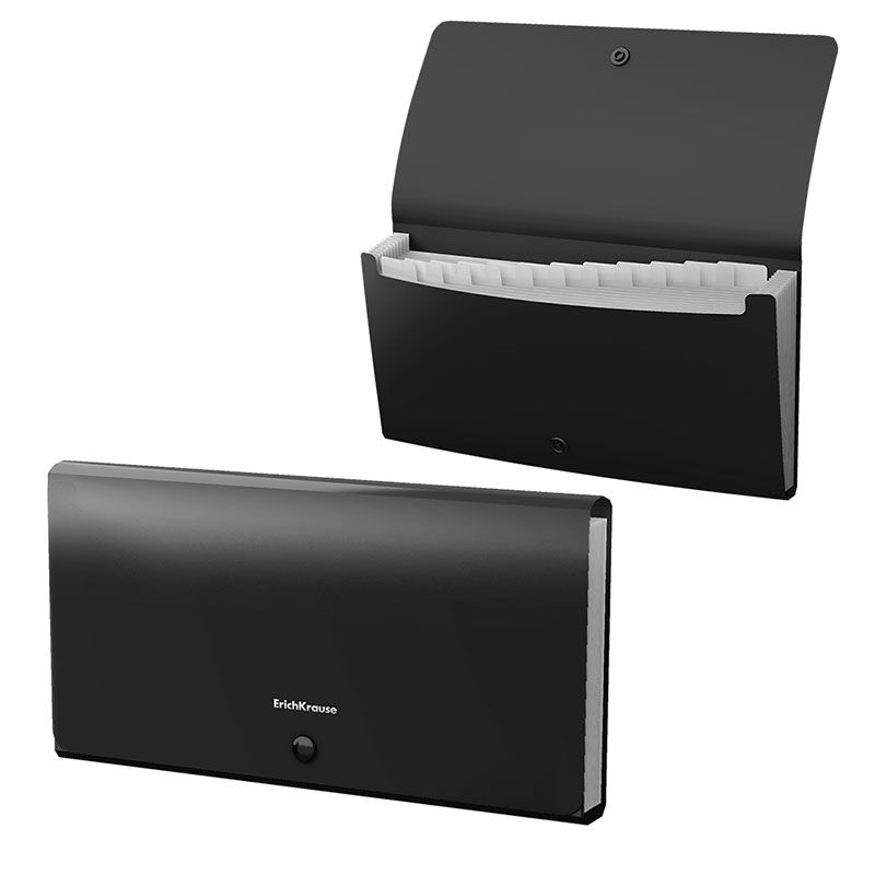 MINI EXPANDING FILE - CLASSIC, BLACK (12 POCKETS)