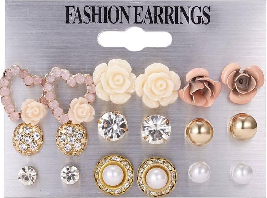 Stud Earring Set - 9 Pairs