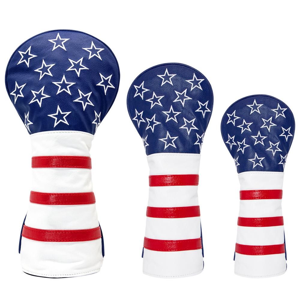 Golf Club Headcover Set Usa Amarica Golf Wood Cover 13x Tag