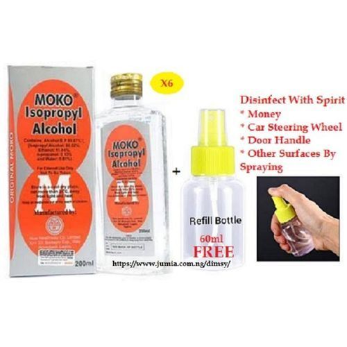 6 Pcs Methylated Spirit Disinfectant + Refill Spray Bottle
