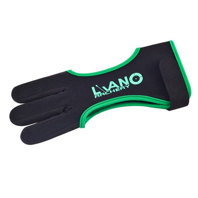 Archery  3 Finger Leather Glove For Recurve Compound Black XL