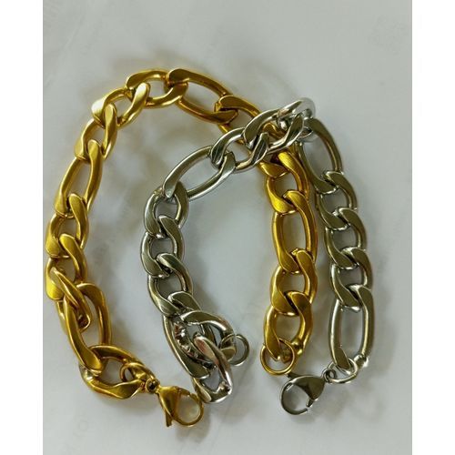 Mens Stainless Chain Gold And Sliver Hand Chain