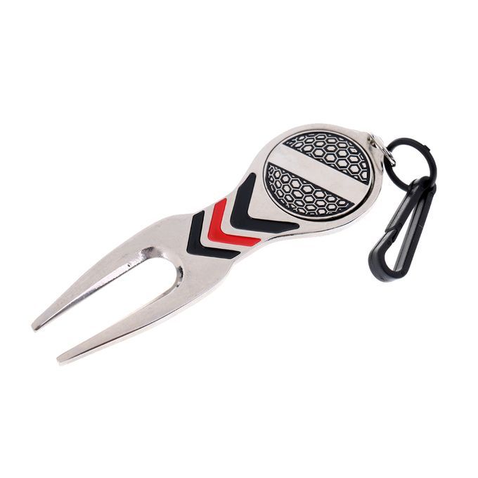 Portable Lightweight Alloy Golf Divot Repair Tool And Magnetic Ball