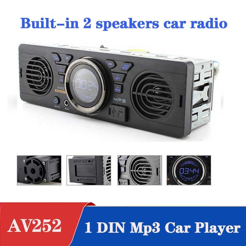 PolarLander 1 DIN 12V/24V Car Stereo FM Car Radio Bluetooth