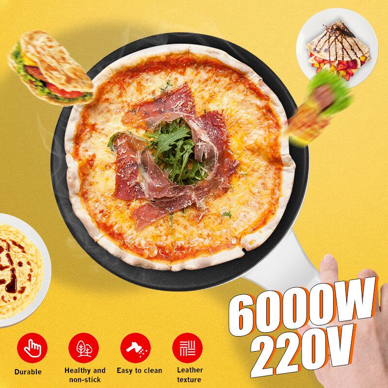 600W Electric Baking Pan Home Pancake Machine Automatic Spring Cake Machine With Egg Beater Batter Basin