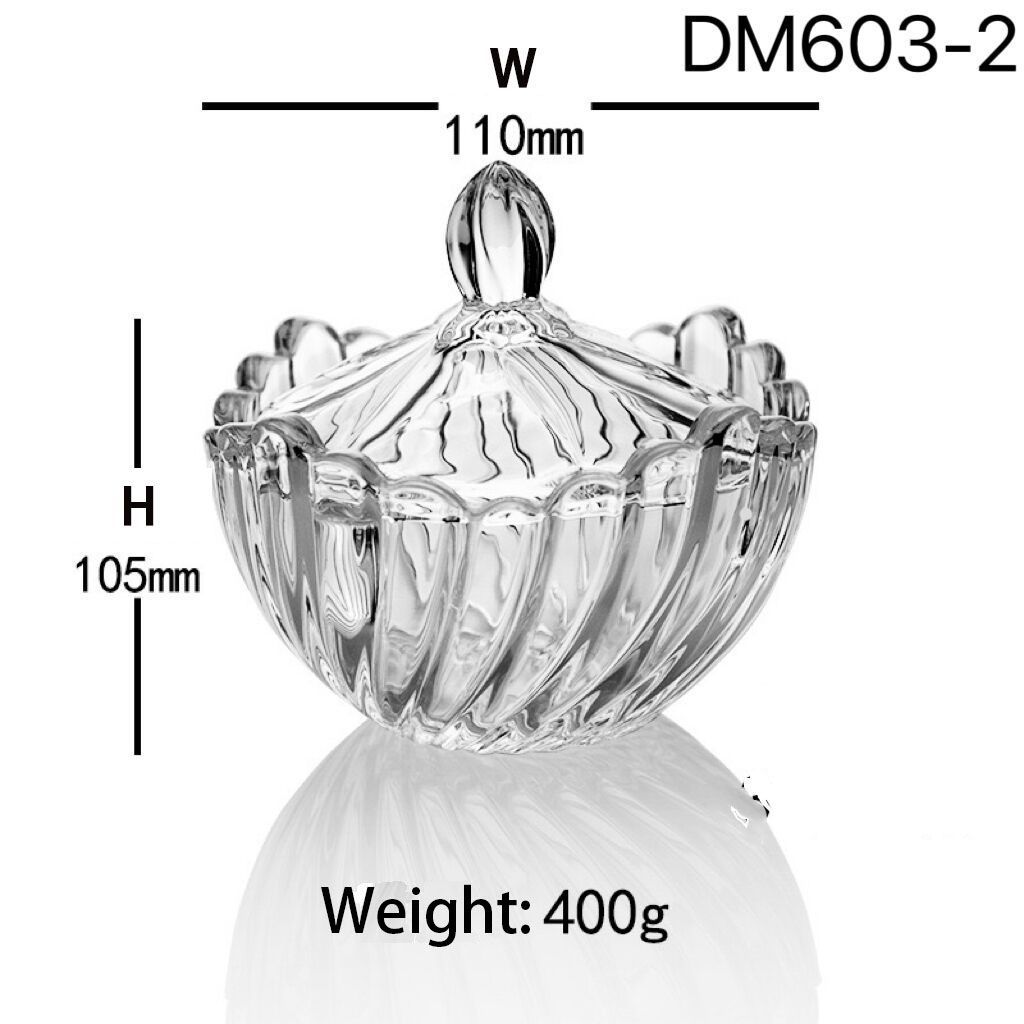 Diamonds Candy Glassware Bowl { Transparent}