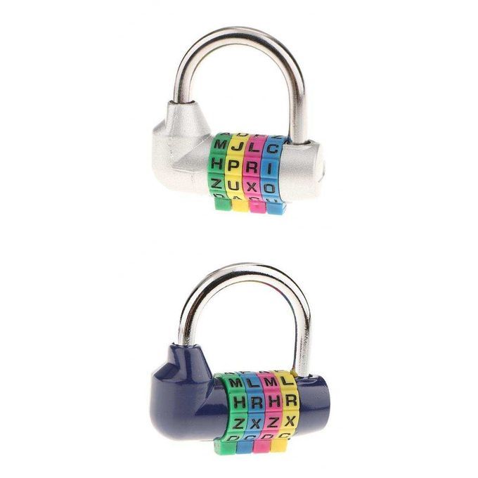 2 Luggage Lock 4 Digit Combo Silver Blue Travel