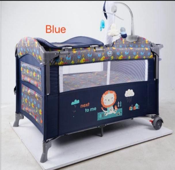 Baby Foldable Trend Yard Bed Cot With Canopy (multicolor)