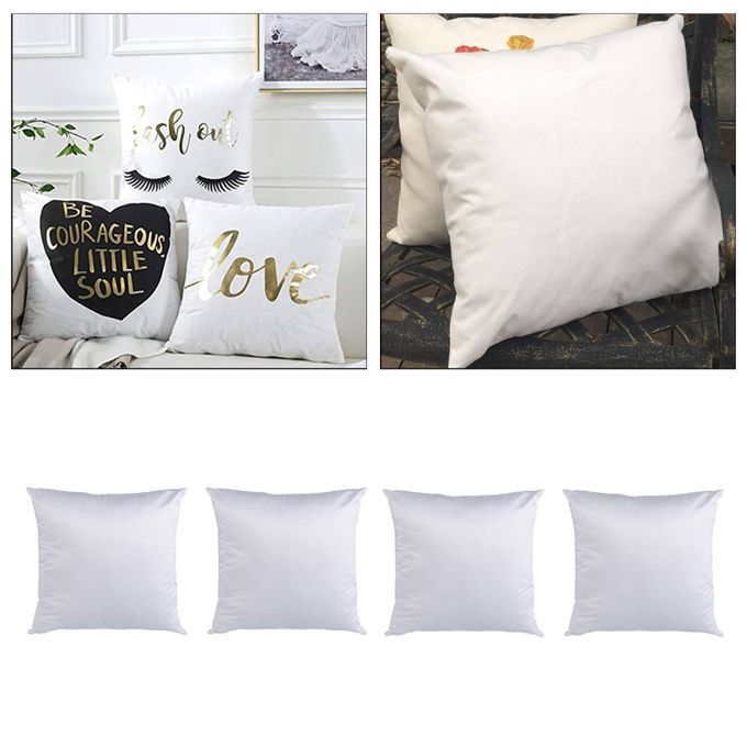 4pcs/pack Plain White Sublimation Blank Pillow Case Fashion