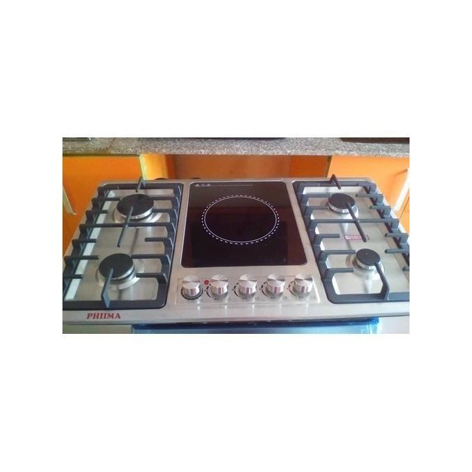 90cmX60cm High End 4+1 Burner Stainless Gas & CeramicHob
