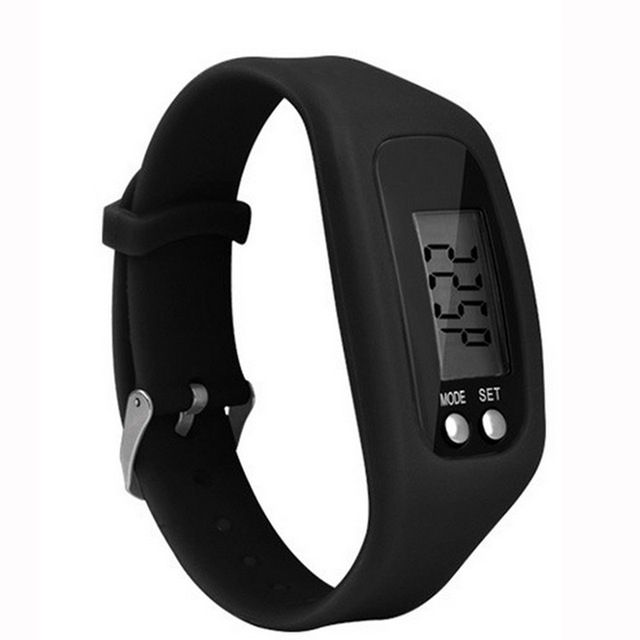 Sports Pedometer Running Step Counter Walking Lcd Black