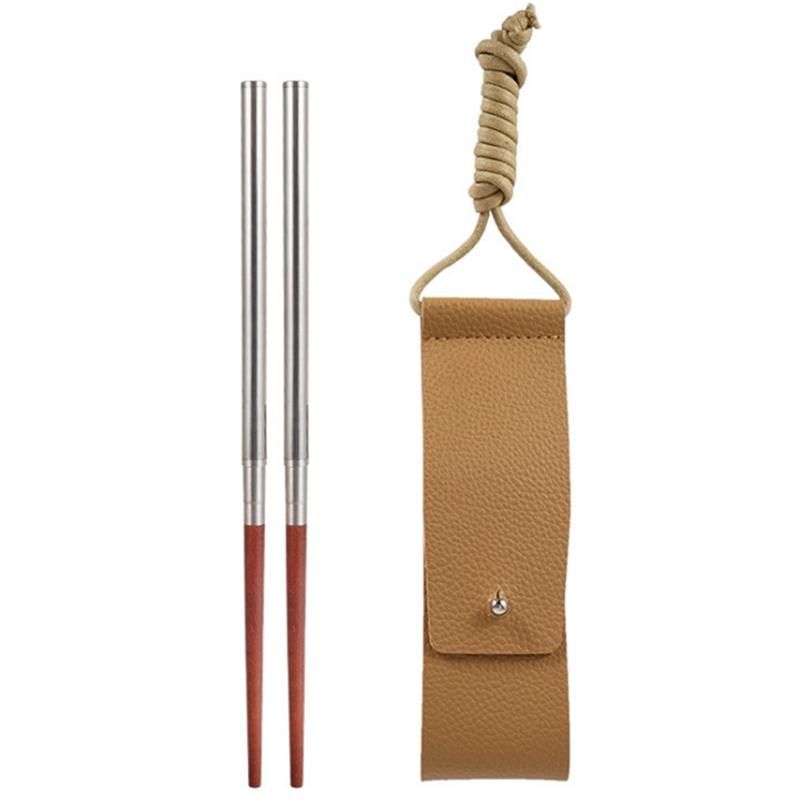 Outdoor Camping Portable Folding Chopsticks BBQ Picnic