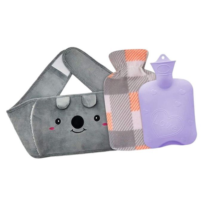Hot Water Bag With Waist Cover For Cramps Relief Purple