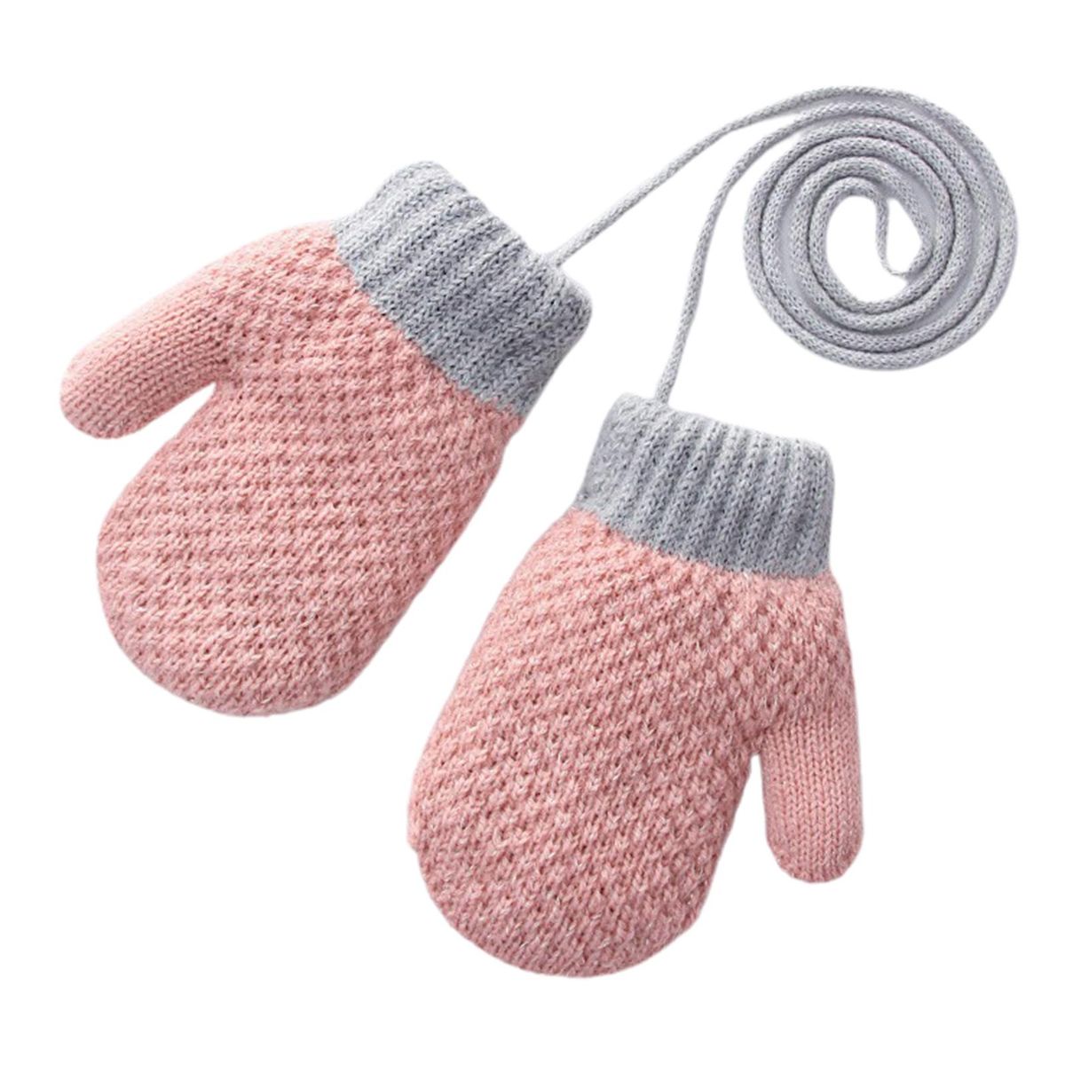 1 Pair Toddler Winter Boys And Girls Children Pink