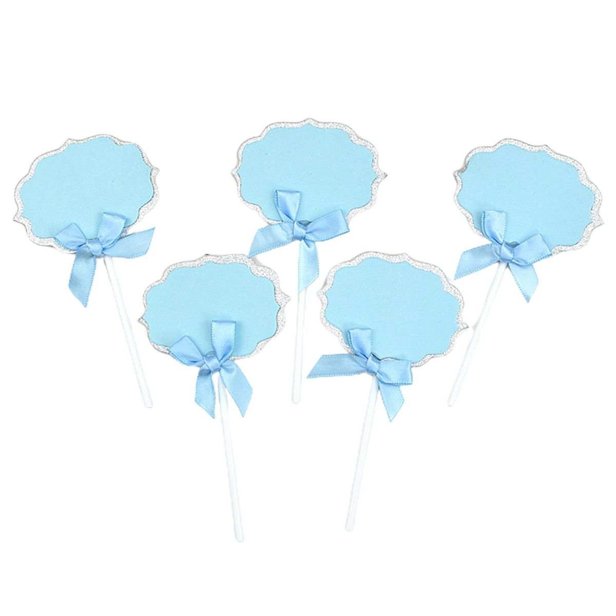 Cupcake Decoration Topper 50pcs Cupcake Topper Label Marker Kit Blue
