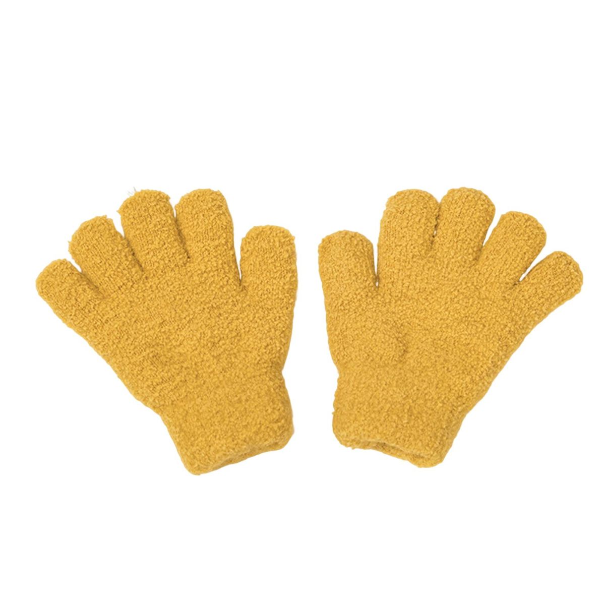 1 Pair Winter Pure Color Children Winter Yellow