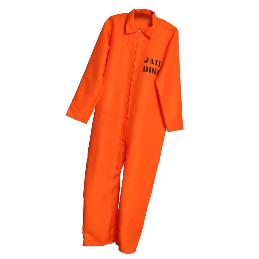Halloween Kids Adult Prisoner Convict Costume Fancy Dress Party Adult