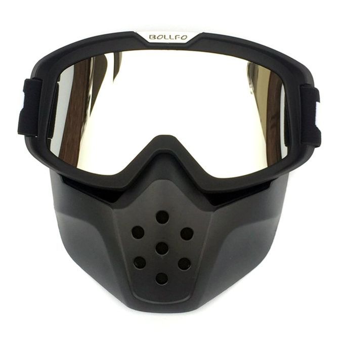 Bike Motor Y Le   Gl Es Retro Windproof Vintage  S Gl Es UV400 Moto Ross     1 Pair-Black Frame + Silver Plated Le