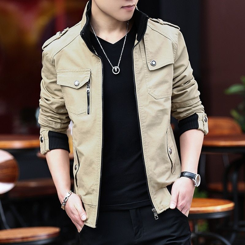 Mens Jacket Fashion Military Jacket Man Coats Er Jacket Stand Male Casual Coats Streetwear Chamarras Para Hombre
