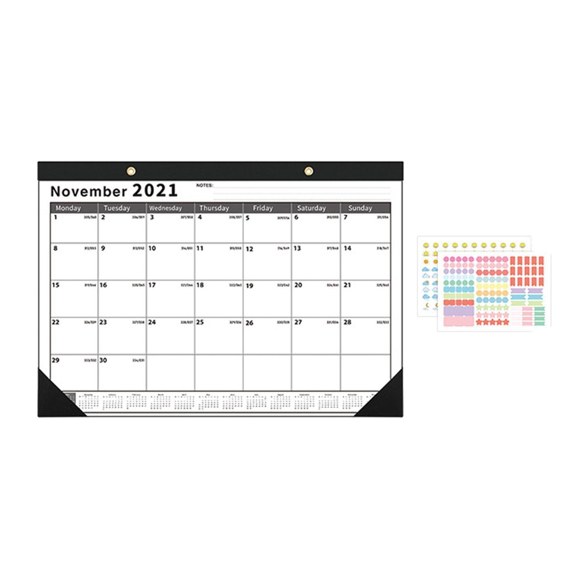 Desktop Calendar Table Work Top Planner Organizer For Home Black 2
