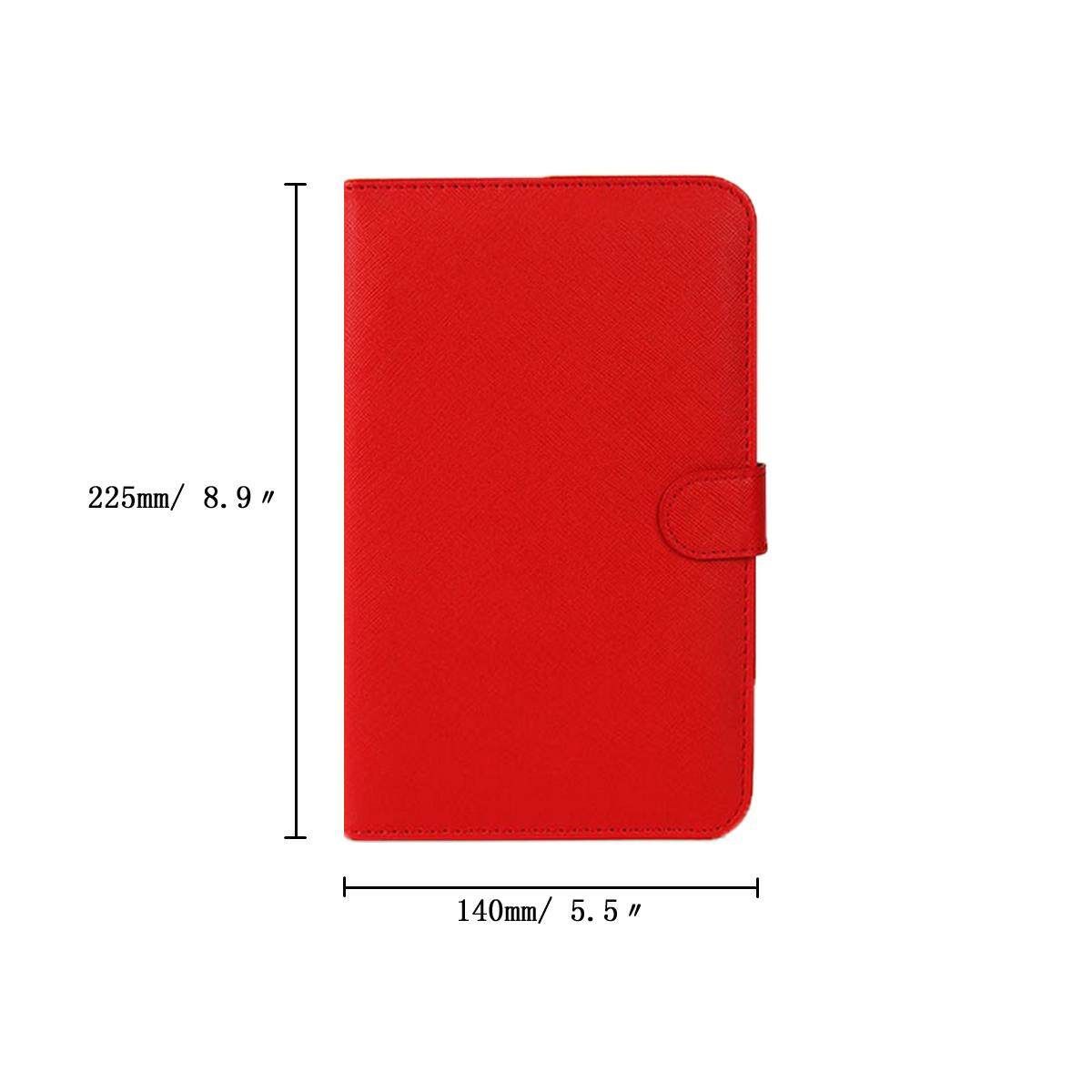 General Wired Keyboard Flip Case For Andriod Mobile Phone 4.2''-6.5'' Red (red)