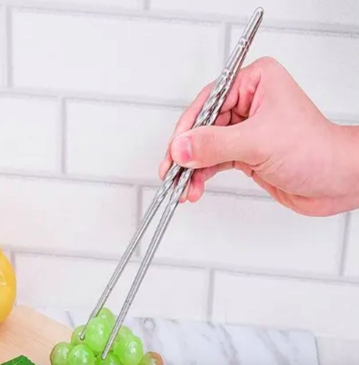 10 Pairs Of Light Metal Chinese Chopsticks Chop Stick