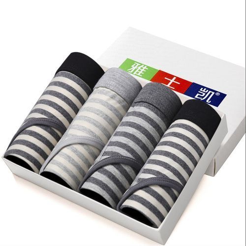 4-Pack Men's Cotton Breathable Briefs - Multicolor