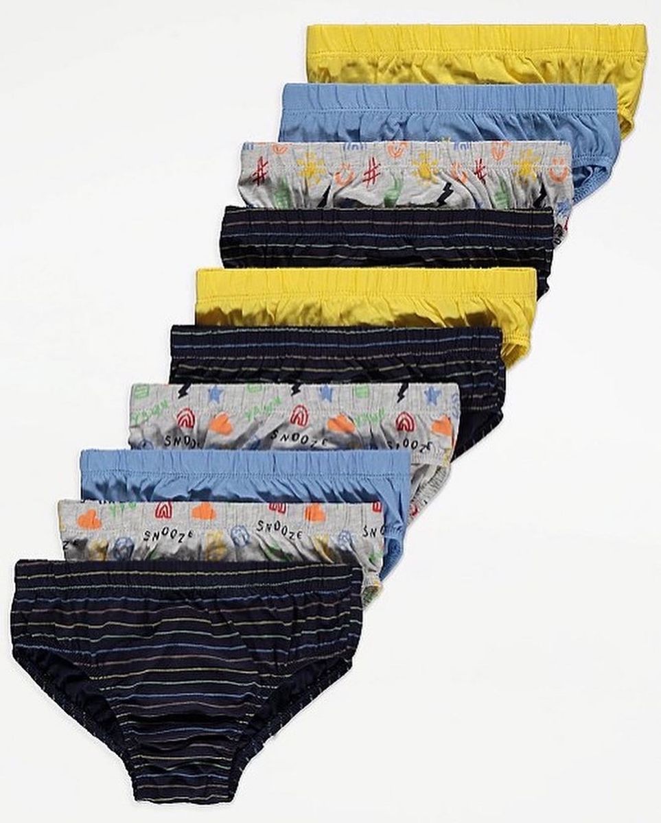 Doodle Print Briefs 10 Pack
